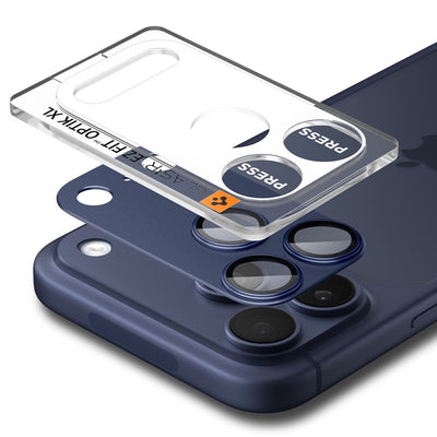 Spigen Optik Pro XL Camera Lens Glass for iPhone 17 Pro Max - Navy Blue