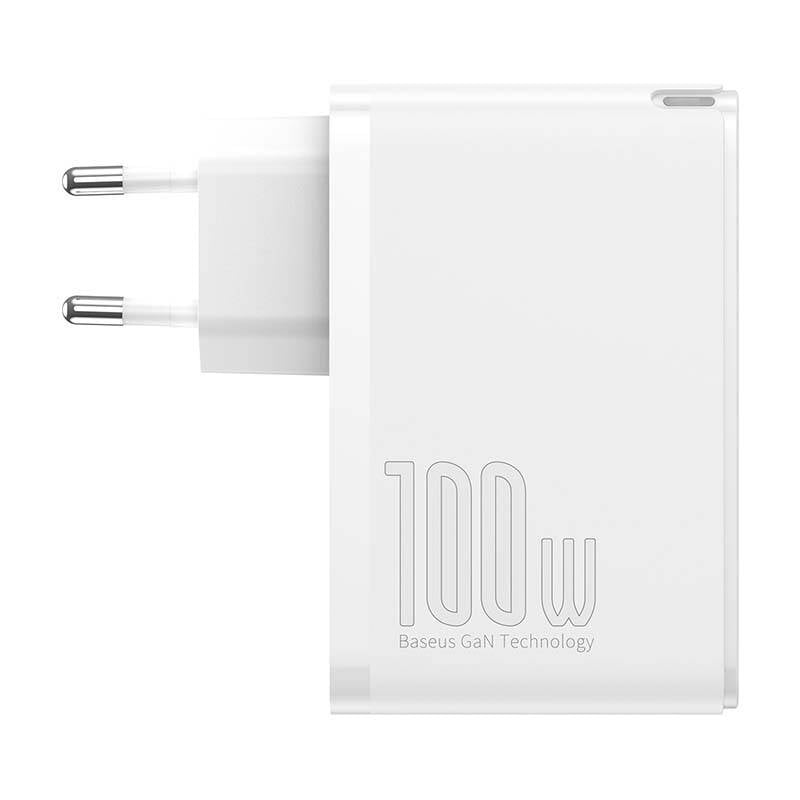 Travel Charger Baseus GaN2 Pro Quick  2x USB + 2x USB-C, 100W, EU (white) - Product Image 4