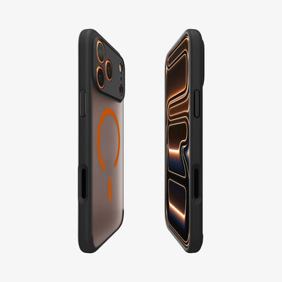 Spigen Ultra Hybrid MagSafe Case for iPhone 17 Pro Max - Black and Orange