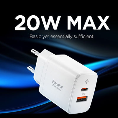 Spigen Essential EE202EU 20W Wall Charger - White