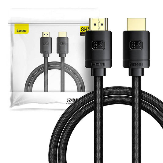 Baseus High Definition Series HDMI 2.1 cable, 8K 60Hz, 3D, HDR, 48Gbps, 1m (black) - Product Image 1