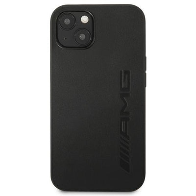 Etui Mercedes AMG Leather Hot Stamped na iPhone 13 / 14 / 15 - czarne