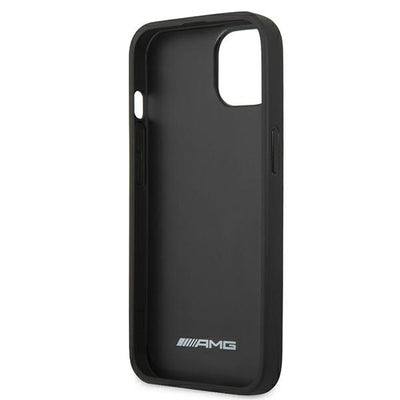 Etui Mercedes AMG Leather Hot Stamped na iPhone 13 / 14 / 15 - czarne