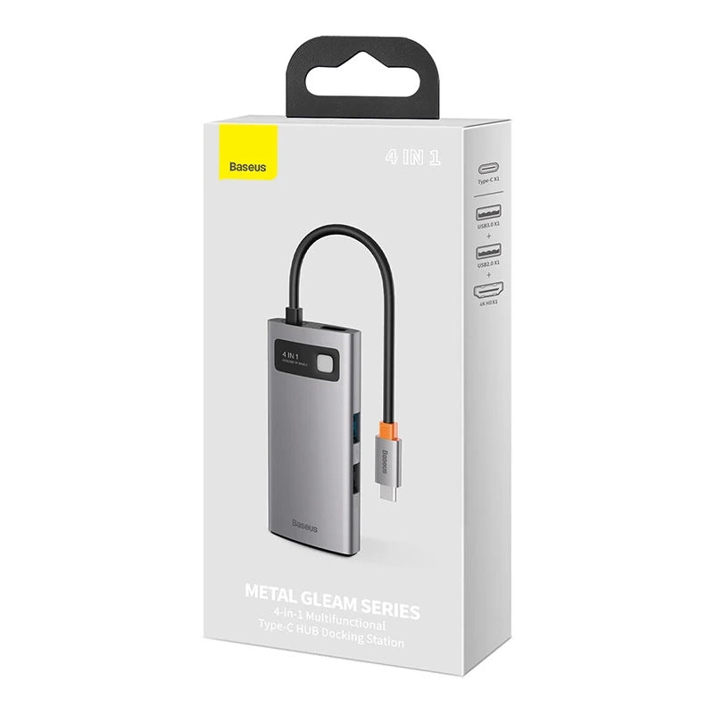 Hub 4in1 Baseus Metal Gleam Series, USB-C to USB 3.0 + USB 2.0 + HDMI + USB-C PD - Product Image 8