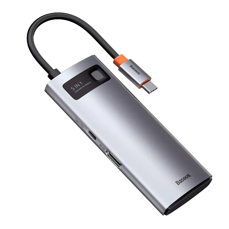 Hub 5in1 Baseus Metal Gleam Series, USB-C to 3x USB 3.0 + HDMI + USB-C PD - Product Image 5