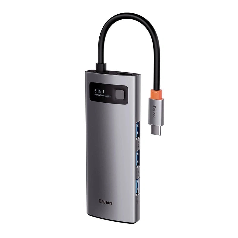Hub 5in1 Baseus Metal Gleam Series, USB-C to 3x USB 3.0 + HDMI + USB-C PD - Product Image 7