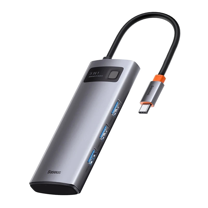 Hub 5in1 Baseus Metal Gleam Series, USB-C to 3x USB 3.0 + HDMI + USB-C PD - Product Image 6