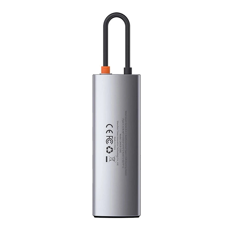 Hub 8in1 Baseus Metal Gleam Series, USB-C to 3x USB 3.0 + HDMI + USB-C PD + Ethernet RJ45 + microSD/SD - Product Image 6