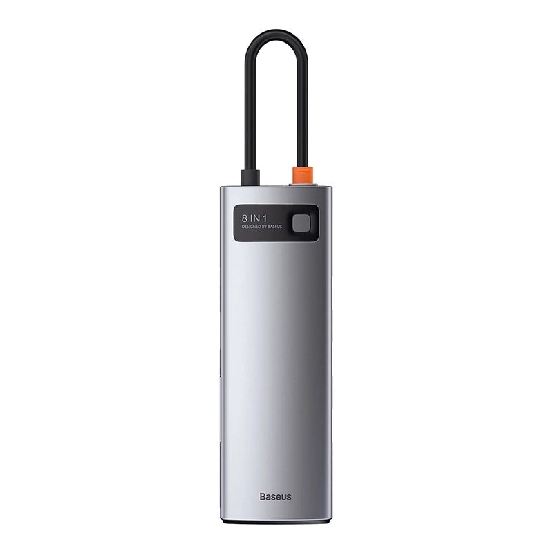 Hub 8in1 Baseus Metal Gleam Series, USB-C to 3x USB 3.0 + HDMI + USB-C PD + Ethernet RJ45 + microSD/SD - Product Image 2
