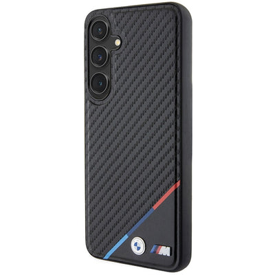 BMW Carbon Tricolor Line MagSafe Case for Samsung Galaxy S24+ - Black