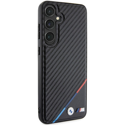 BMW Carbon Tricolor Line MagSafe Case for Samsung Galaxy S24+ - Black