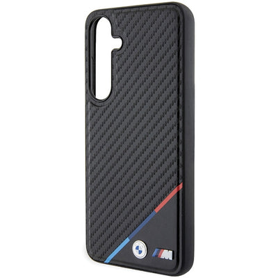 BMW Carbon Tricolor Line MagSafe Case for Samsung Galaxy S24+ - Black