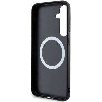 BMW Carbon Tricolor Line MagSafe Case for Samsung Galaxy S24+ - Black