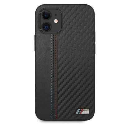Etui BMW M Collection PU Carbon Stripe na iPhone 12 mini - czarne
