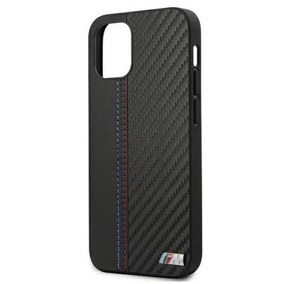 Etui BMW M Collection PU Carbon Stripe na iPhone 12 mini - czarne