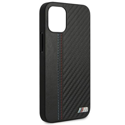 Etui BMW M Collection PU Carbon Stripe na iPhone 12 mini - czarne