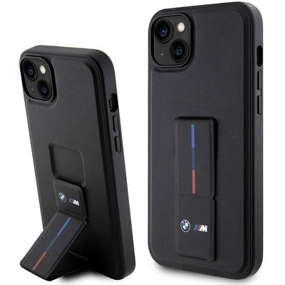 BMW Grip Stand Hot Stamp Case for iPhone 14 Plus / 15 Plus - Black