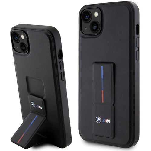 BMW Grip Stand Hot Stamp Case for iPhone 14 Plus / 15 Plus - Black