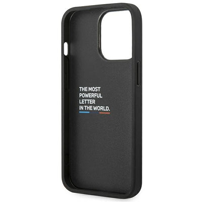 Etui BMW Leather Carbon na iPhone 14 Pro Max - czarne