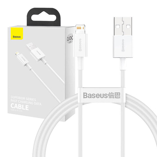 Baseus Superior Series Cable USB to Lightning, 2.4A, 1m (white) - Product Image 1