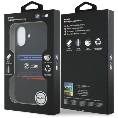BMW M Silicon Horizontal Line MagSafe Case for iPhone 17 - Black