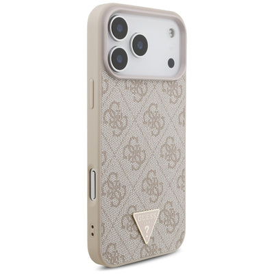 Guess 4G Strap Triangle Logo MagSafe Case for iPhone 17 Pro Max - Pink