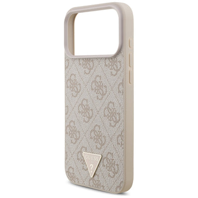 Guess 4G Strap Triangle Logo MagSafe Case for iPhone 17 Pro Max - Pink