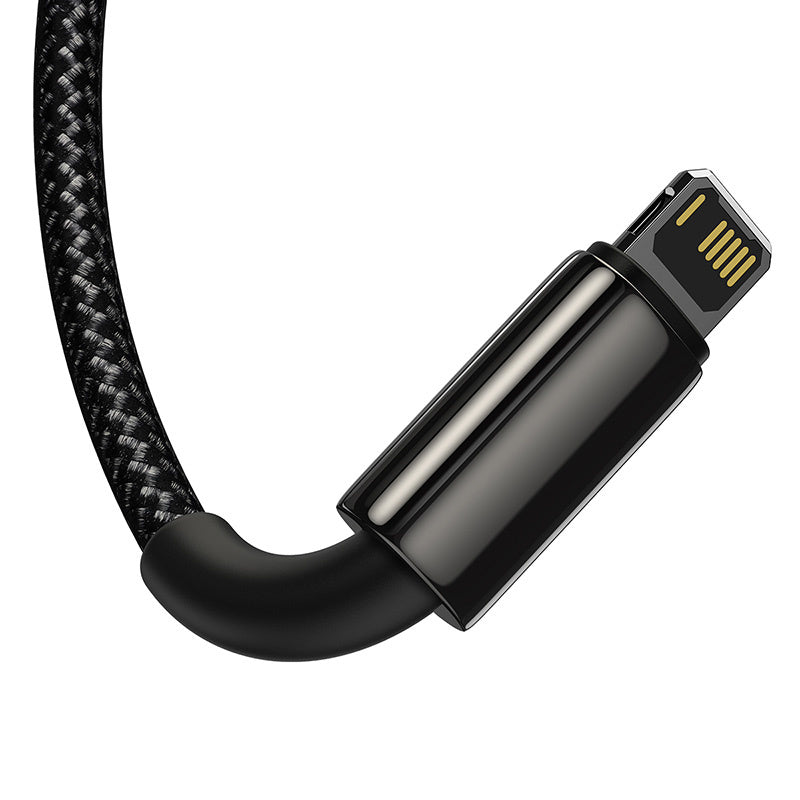 USB cable 3in1 Baseus Tungsten Gold, USB to micro USB / USB-C / Lightning, 3.5A, 1.5m (black) - Product Image 5