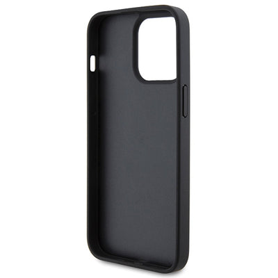 Ferrari Twist Metal Logo Case for iPhone 15 Pro Max - Black
