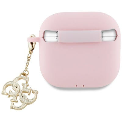 Guess AirPods 4 cover Silicone 4G Charm case - pink
