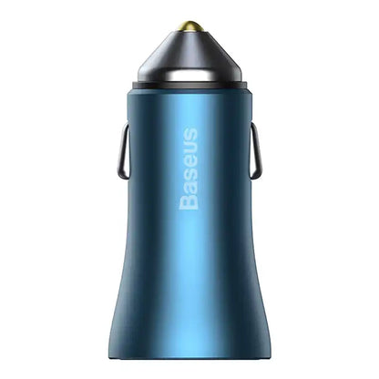 Baseus Golden Contactor Pro car charger, USB + USB-C, QC4.0+, PD, SCP, 40W (blue) + USB-C - Lightning cable 1m (blue) - Product Image 5