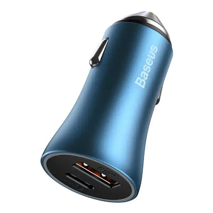 Baseus Golden Contactor Pro car charger, USB + USB-C, QC4.0+, PD, SCP, 40W (blue) + USB-C - Lightning cable 1m (blue) - Product Image 6