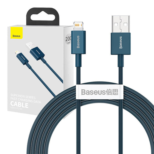 Baseus Superior Series Cable USB to iP 2.4A 2m (blue) - Product Image 1
