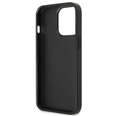 Etui Guess Saffiano Triangle Logo Cardslot na iPhone 13 / 13 Pro - czarne