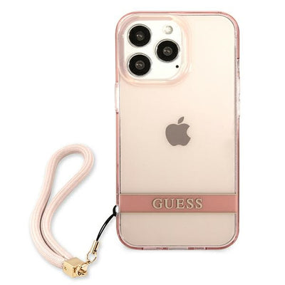 Guess Translucent Stap Case for iPhone 13 Pro Max - Pink