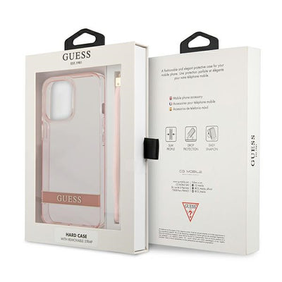 Guess Translucent Stap Case for iPhone 13 Pro Max - Pink
