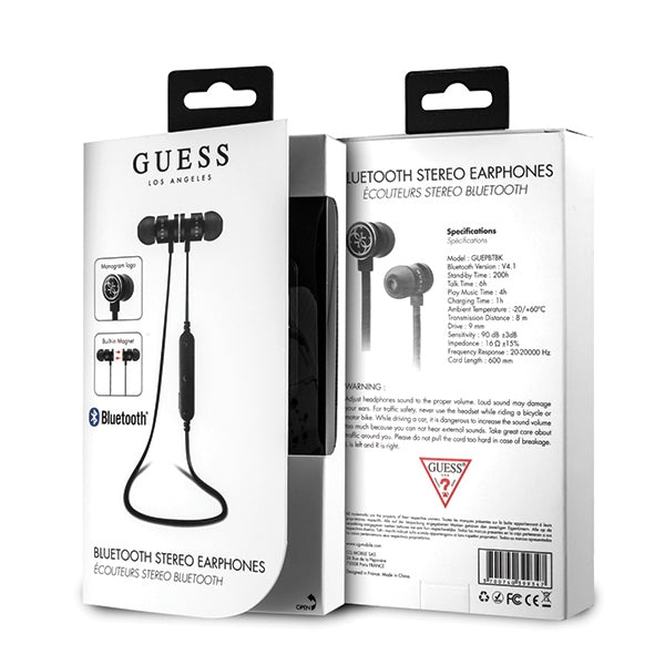 Słuchawki bezprzewodowe Guess GUEPBTBK Bluetooth - czarne