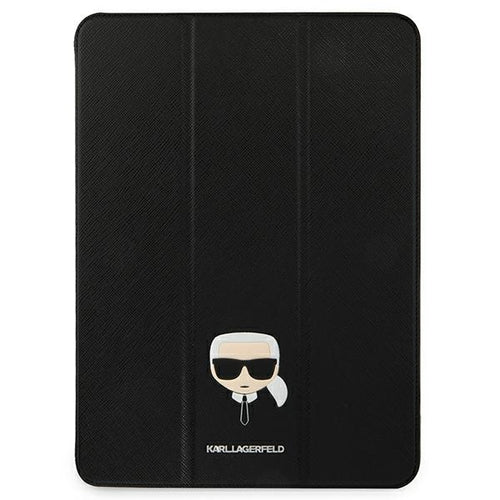 Karl Lagerfeld Saffiano Karl Head Book Cover for iPad Pro 11" - Black
