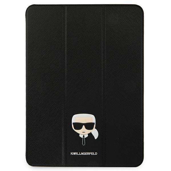 Karl Lagerfeld Saffiano Karl Head Book Cover for iPad Pro 11" - Black