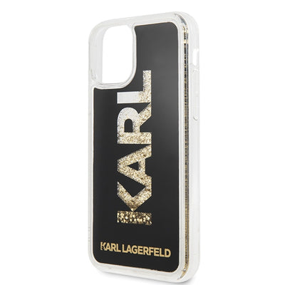 Etui Karl Lagerfeld Karl logo Glitter na iPhone 11 Pro - czarne