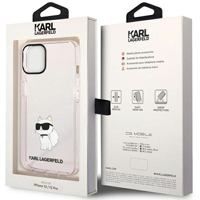 Etui Karl Lagerfeld Choupette Collection na iPhone 12 / 12 Pro - różowe