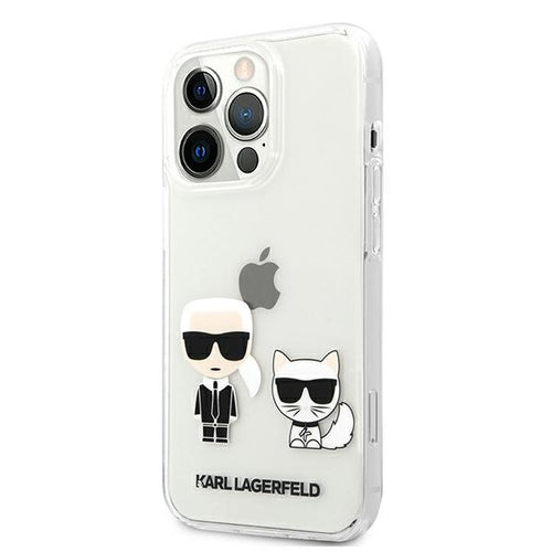 Karl Lagerfeld Transparent Karl &amp; Choupette Case for iPhone 13 Pro / 13 - Transparent
