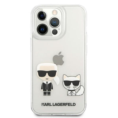 Karl Lagerfeld Transparent Karl &amp; Choupette Case for iPhone 13 Pro / 13 - Transparent