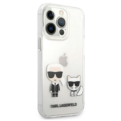 Karl Lagerfeld Transparent Karl &amp; Choupette Case for iPhone 13 Pro / 13 - Transparent