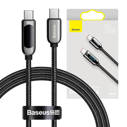 Baseus Display Cable USB-C to Type-C 100W 1m (black) - Product Image 1