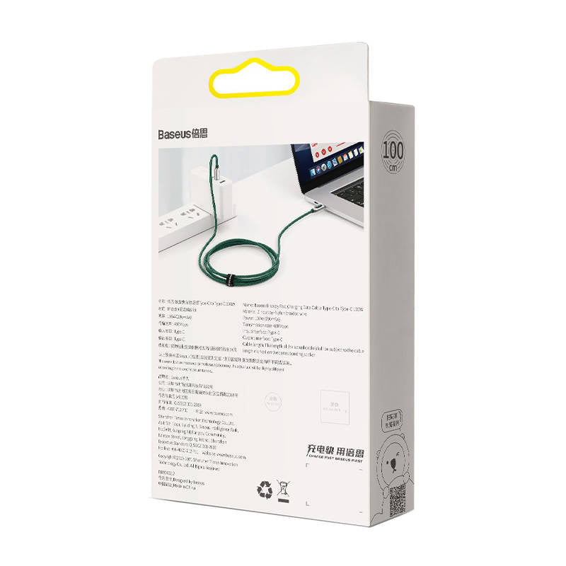 Baseus Display Cable USB-C to USB-C 100W 1m (green) - Product Image 9
