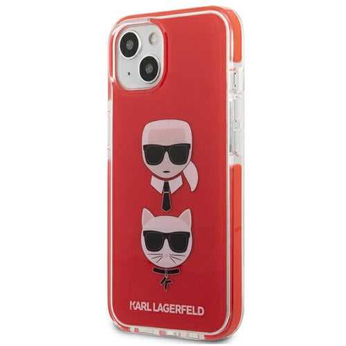 Etui Karl Lagerfeld Karl&Choupette Head na iPhone 13/ 14 / 15 - czerwone