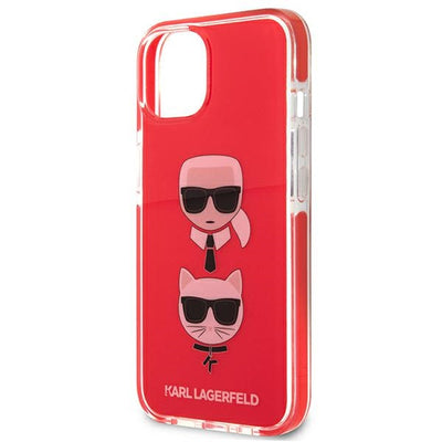 Etui Karl Lagerfeld Karl&Choupette Head na iPhone 13/ 14 / 15 - czerwone