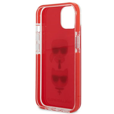 Etui Karl Lagerfeld Karl&Choupette Head na iPhone 13/ 14 / 15 - czerwone