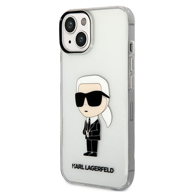 Etui Karl Lagerfeld Ikonik Karl Lagerfeld na iPhone 13 / 14 / 15 - przezroczyste